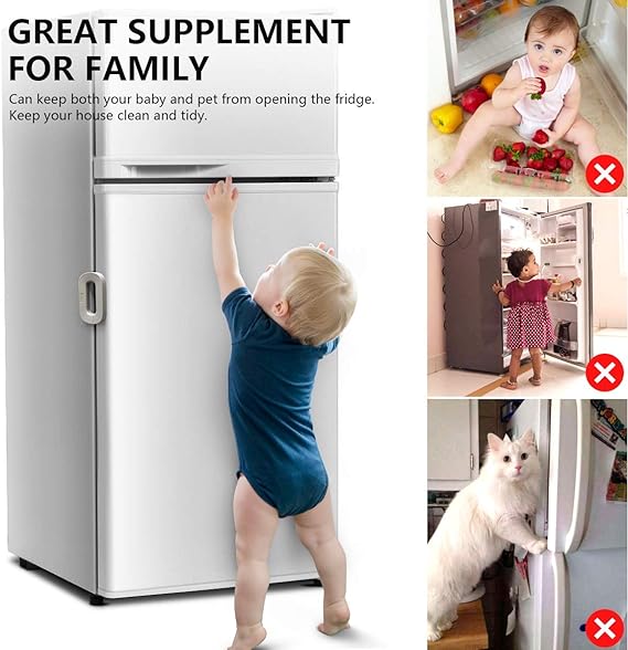 REFRIGERATOR DOOR LOCK - SELF ADHESIVE