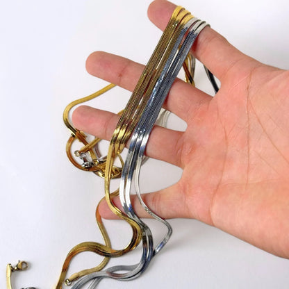 SNAKE STAINLESS STEEL CHAIN ( 1 ) - UNISEX